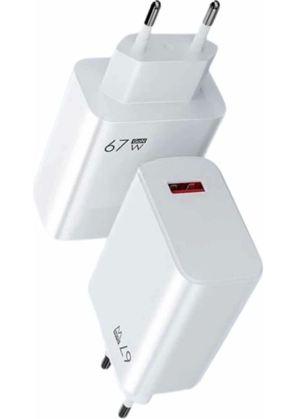 67W Hızlı Şarj Yüksek Voltaj Korumalı Type C Şarj Adaptörü