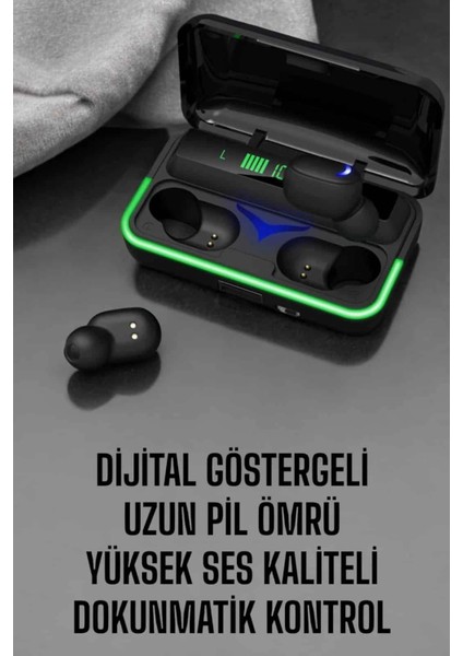 Android ve Ios Uyumlu Bluetooth Bağlantılı Powerbankli Kulaklık