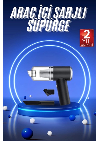 Vakumlu Süpürge Şarjlı Elektrikli Mini Taşınabilir Uzun Ömürlü Hazneli