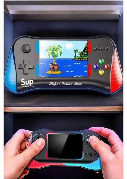 Retro 500 Oyunlu Nostaljik Oyunlu El Atari Gamebox Oyun Konsolu Çift Destekli