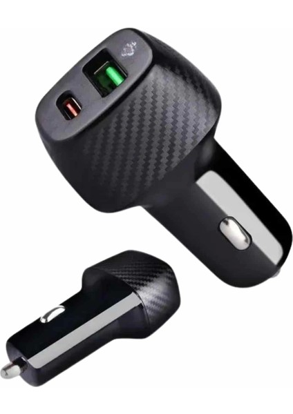 Type-C Girişli Araba Çakmaklık Şarj Cihazı 38W Oto Çakmaklık