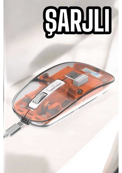 Kablosuz Mouse Fare 5.0 Bluetooth Bağlantılı USB Girişli