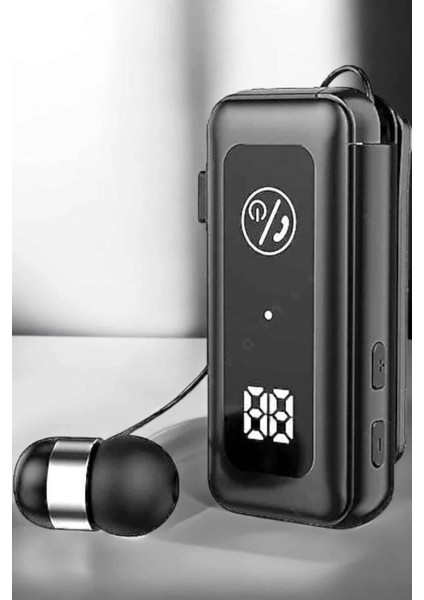 Kablolu Makaralı Bluetooth Kulaklık Uzun Pil Ömrü Dijital Göstergeli