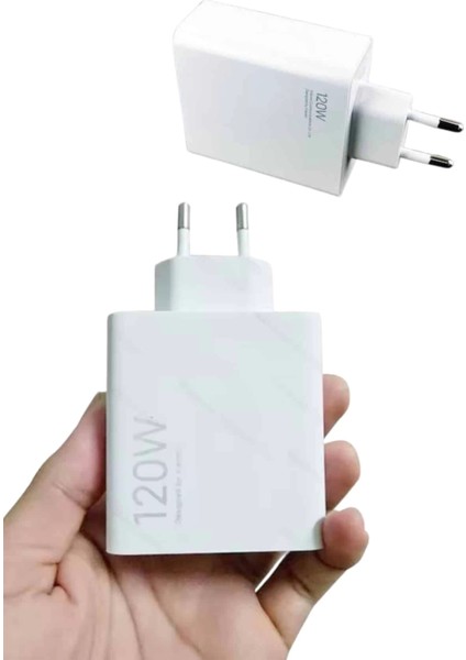 Type C Yüksek Hızlı Şarj Aleti Beyaz 120W Ultra Uzun Ömürlü