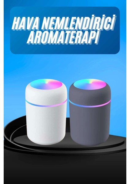 Humidifier LED Işıklı Mini Ortam Oda Kokusu Aromaterapi Buhardanlık