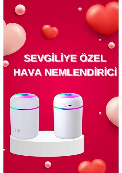 Sevgiliye Hediye LED Işıklı Hava Nemlendirici USB Şarjlı Sevgiliye Özel