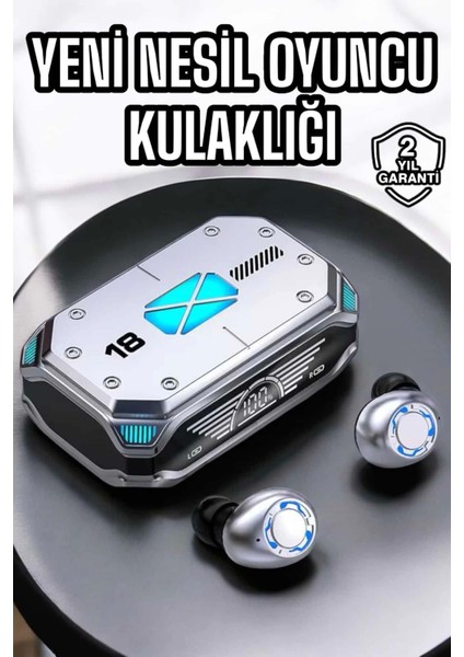 Oyuncu Kulaklığı Yeni Nesil Kablosuz Uzun Pil Ömrü Bluetooth Kulaklık