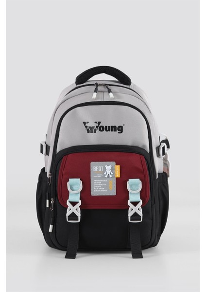 Ortopedik ve Suya Dayanıklı Siyah Okul Sırt Çantası (51944)