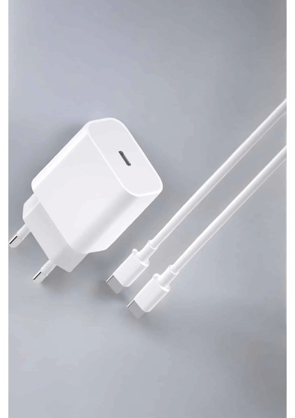 Ios Uyumlu Type-C Girişli Hızlı Şarj 15/15 Pro Max Adaptör ve Kablosu