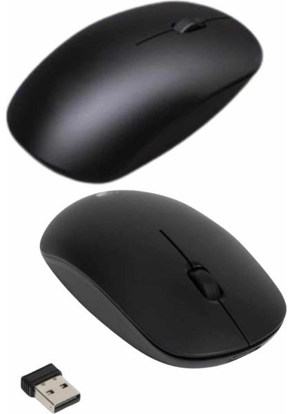 Kablosuz Bağlantı Yüksek Hassasiyetli Kablosuz Wireless Siyah Mouse