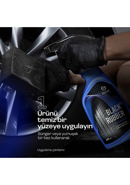 Black Rubber 600 ml - Ultra Siyah Lastik Parlatıcı | 4 Hafta Kalıcı | Suya Dayanıklı & Jantsız Formül | Mat/Parlak Seçenek modelleri