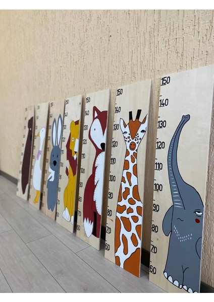 Aslan Figürlü Çocuk Odası Boy Ölçer 150 cm fiyatları