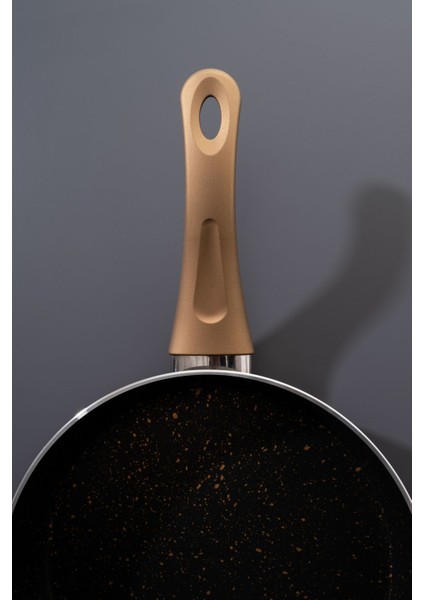 7 Parça Ewx Bakalit Kulp Krem Granit Tencere Seti - 26 cm
