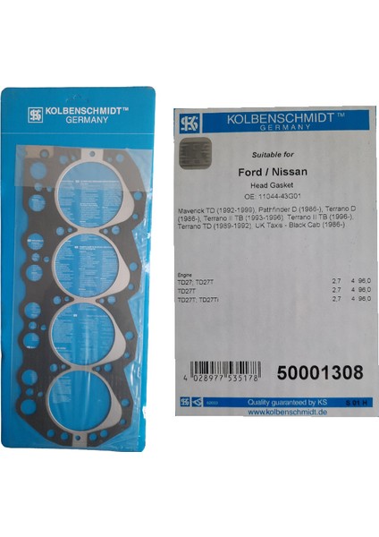 Nıssan-Ford TD27 TD25 TD27T Sılındır Kapak Contası Terrano Iı Tb 11044-43G01