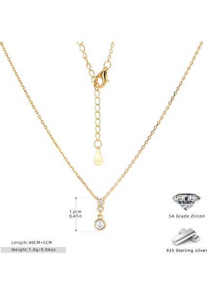 S925 Ayar Gümüş Mizaç Basit Kolye Niş Tasarım Köprücük Kemiği (Yurt Dışından)