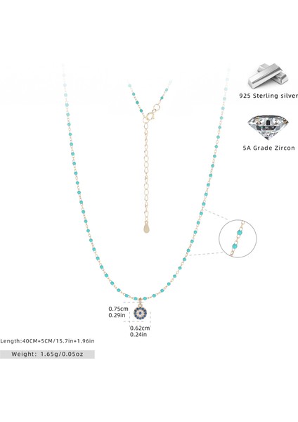 S925 Ayar Gümüş Çok Yönlü Sade Moda Niş Tasarım Kolye (Yurt Dışından)