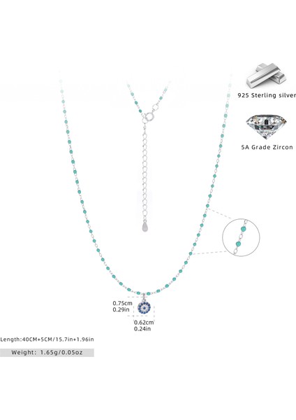 S925 Ayar Gümüş Çok Yönlü Sade Moda Niş Tasarım Kolye (Yurt Dışından)