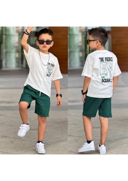Erkek Çocuk Kısa Kol Şort Takım 4-12 Yaş Arası Yazlık Takım Bluz+Şort 11695Y fiyatları