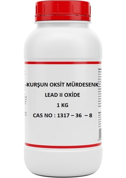 Kurşun Oksit Mürdesenk 1 Kg - Lead II Oxide - Pbo %99,5 - Extra Pure - Sarı - (CAS No: 1317-36-8)