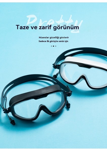 Hd Su Geçirmez ve Sis Önleyici Yetişkin Yüzme Gözlükleri (Yurt Dışından)