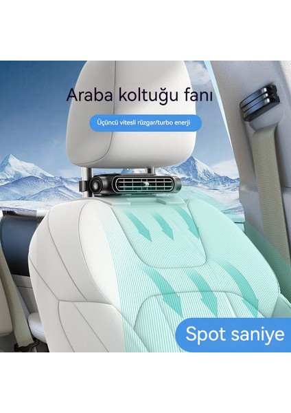 Araba Koltuğu USB Yapraksız Arka Yastık Soğutma Fanı (Yurt Dışından)