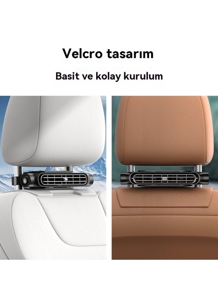Araba Koltuğu USB Yapraksız Arka Yastık Soğutma Fanı (Yurt Dışından)