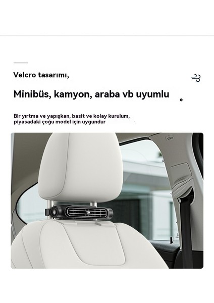 Araba Koltuğu USB Yapraksız Arka Yastık Soğutma Fanı (Yurt Dışından)