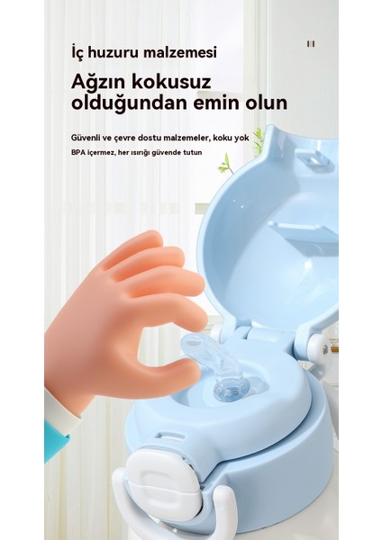 Çocuk Büyük Kapasiteli Çift Içecek Karikatür Öğrenci Pipetli (Yurt Dışından)