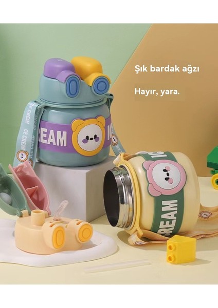 Sevimli Karikatür 316 Paslanmaz Çelik Çift Içme Ağzı Tasarımı Su (Yurt Dışından)