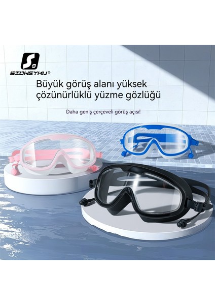 Hd Su Geçirmez ve Sis Önleyici Yetişkin Yüzme Gözlükleri (Yurt Dışından)