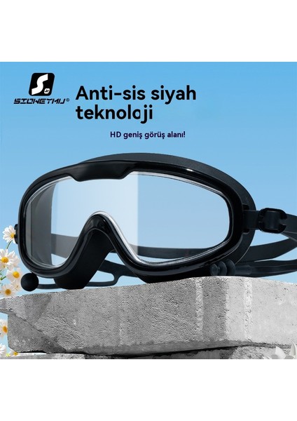 Hd Su Geçirmez ve Sis Önleyici Yetişkin Yüzme Gözlükleri (Yurt Dışından)