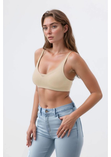 Ten Lazer Kesim Dikişsiz Sütyen Çıkarılabilir Pedli Hayalet Sütyen Dantel Detay Ayarlanabilir Askı indirimleri