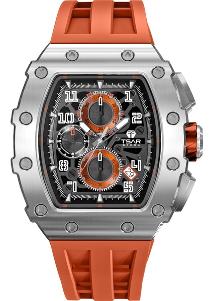 Elemental Series – Takvim Fonksiyonlu Çelik Saat TB8204Q Silver - Turuncu indirimleri