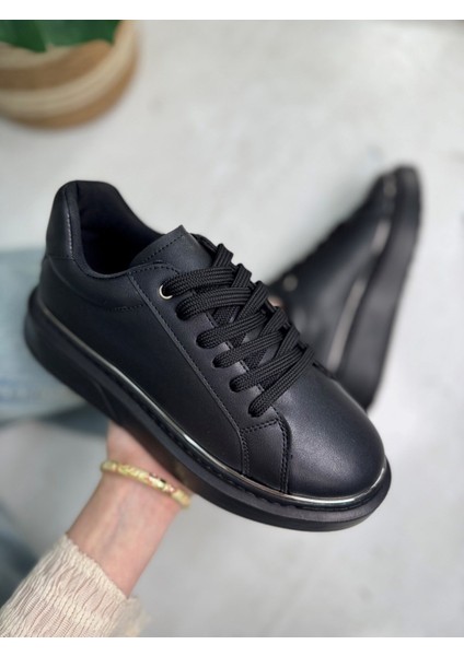 Günlük Kadın Spor Ayakkabı Bağcıklı Hafif Kalın Yüksek Taban Yürüyüş Sneaker 2135
