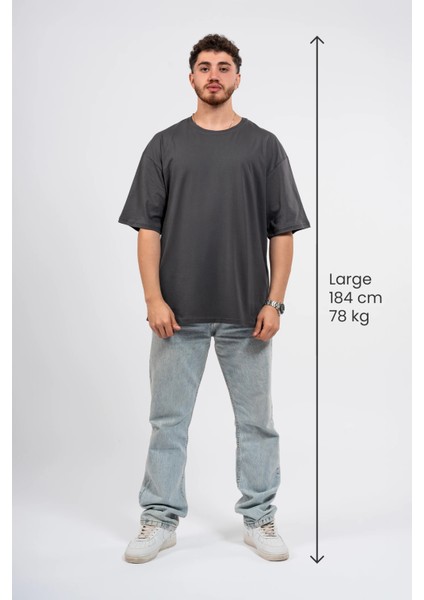 Oversize Street Art Baskılı Tshirt