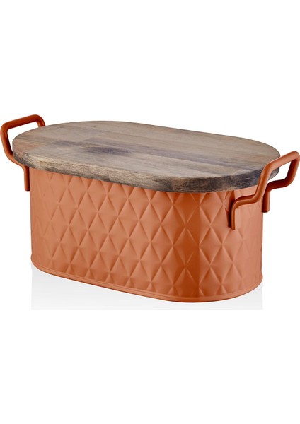 Prizma Ekmek Saklama Kabı Terracota 40X22X18 cm