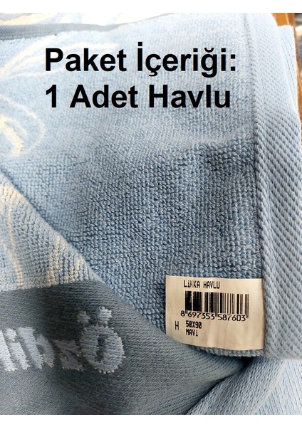 1 Adet Pamuk El-Yüz Havlusu (50X90)-LINKA Mavi