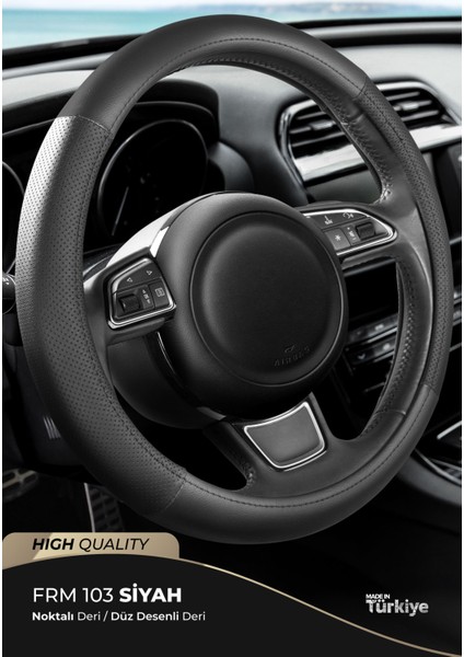 Eco Oto Geçmeli Direksiyon Kılıfı - Deri / Delikli Deri