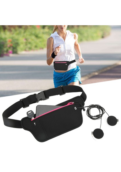 Açık Hava Neoprene Spor Koşu Dar Bel Çantası Paketi Mağaza Telefon Cüzdangül Kırmızısı (Yurt Dışından)