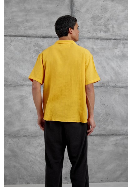 Turuncu Mlm Elson Baskılı Oversize Gömlek modelleri