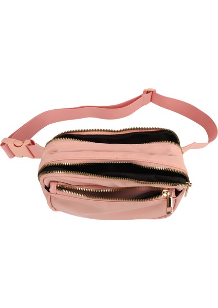 Bel Çantası Moda Büyük Kapasiteli Oxford Kumaş Kalça Bum Göğüs Çantası Koşu Yürüyüş Seyahat Egzersiz Pembe (Yurt Dışından)