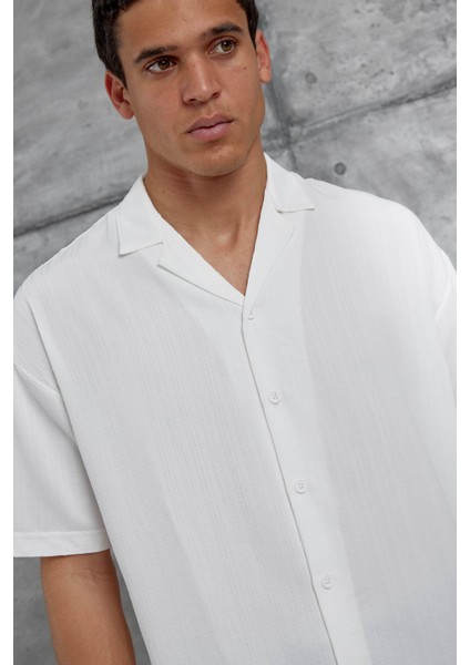 Beyaz Mrk Çizgili Oversize Gömlek modelleri