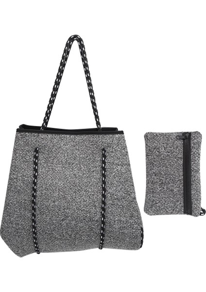 Açık Hava Neoprene Delikli Plaj Çantası Büyük Kapasiteli Günlük Anne El Askılı Alışveriş Çantasıgrinj (Yurt Dışından)