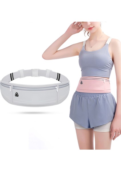 Bel Çantası Naylon Büyük Kapasiteli Su Geçirmez Elastik Hafif Fanny Paketi Fitness Spor Egzersiz Için Gri (Yurt Dışından)