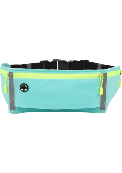 Koşu Kemeri Büyük Kapasiteli Çok Cepler Boyutu Ayarlanabilir Su Geçirmez Mini Koşu Bel Çantası Kulaklık Deliği ile Gök Mavisi (Yurt Dışından)