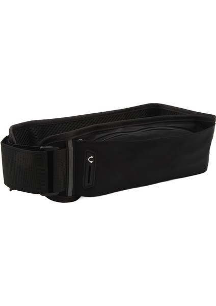 Koşu Kemeri Çoklu Cepler Koşu Bel Çantası 60-85CM Ayarlanabilir Rahat Açık Siyah (Yurt Dışından)