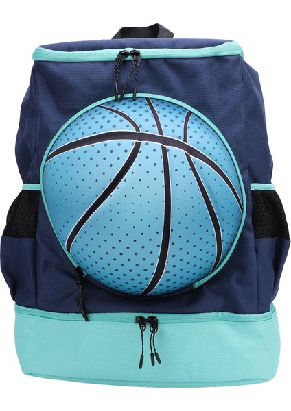 Basketbol Sırt Çantası Ayakkabı Bölmesi ile Oxford Kumaş Nefes Futbol Sırt Çantası Spor Çantası Açık Voleybol Futbol Yeşil Mavi Boyutu 4 Top (Yurt Dışından)