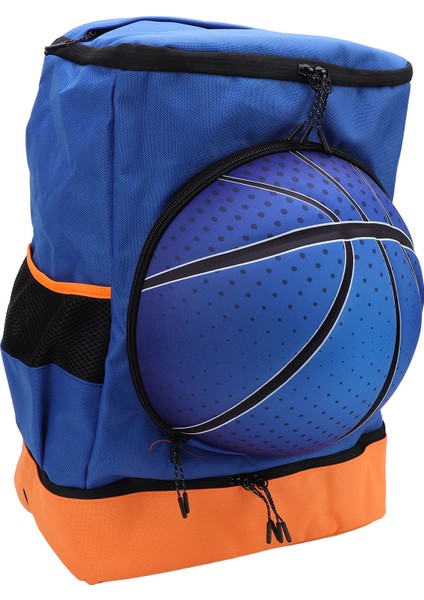 Basketbol Sırt Çantası Ayakkabı Bölmesi ile Oxford Kumaş Nefes Futbol Sırt Çantası Spor Çantası Açık Voleybol Futbol Mavi Turuncu Boyutu 4 Top (Yurt Dışından) fiyatları