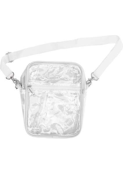 Şeffaf Askılı Çanta Pvc Şeffaf Fermuar Su Geçirmez Ayarlanabilir Çanta Messenger Omuzdan Askili Çanta Erkek Kız Için Beyaz (Yurt Dışından)