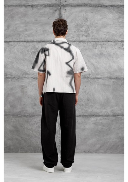 Krem Sprey Detaylı Oversize Gömlek indirimleri